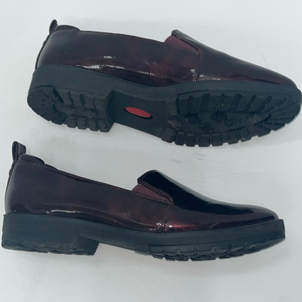 Anne Klein AK Sport Burgundy Patent Leather Slip-On Shoes - Picture 5 of 7